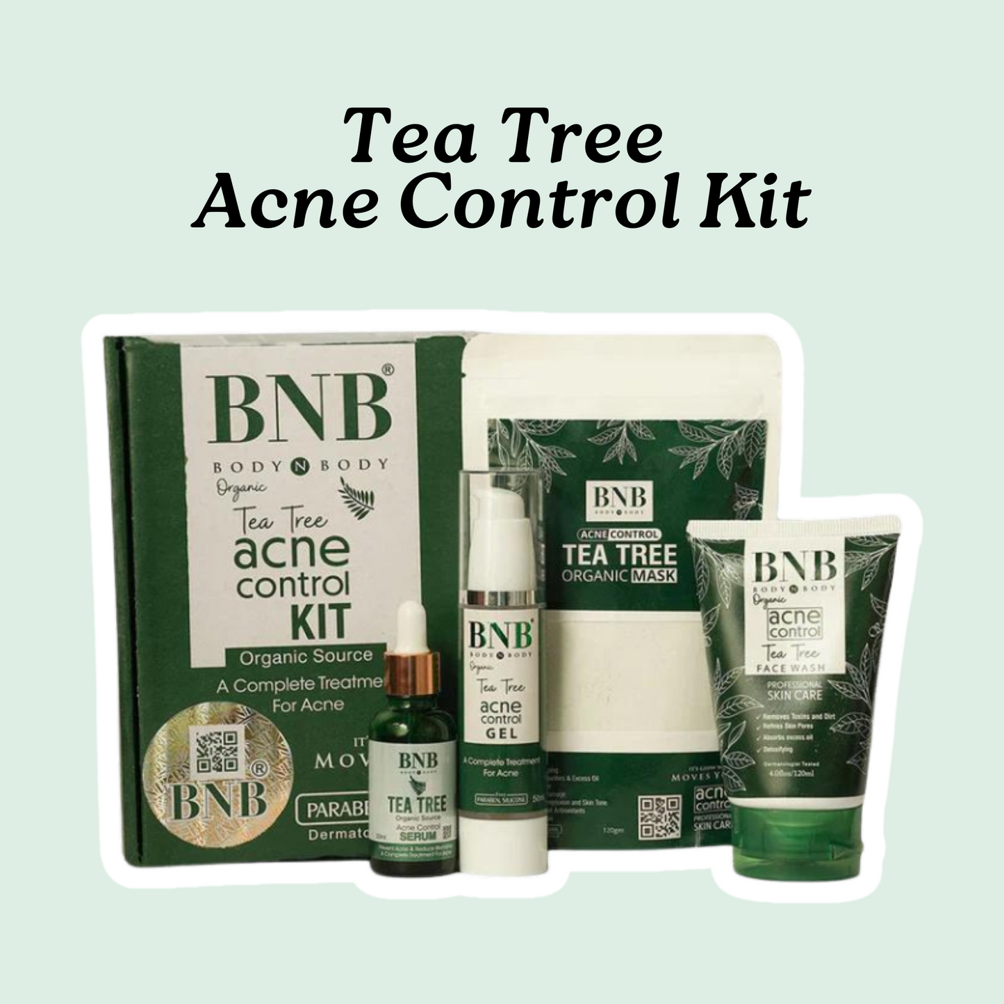 Tea Tree Acne Control Kit | Gel - Skin Care - Organic Mask - Serum