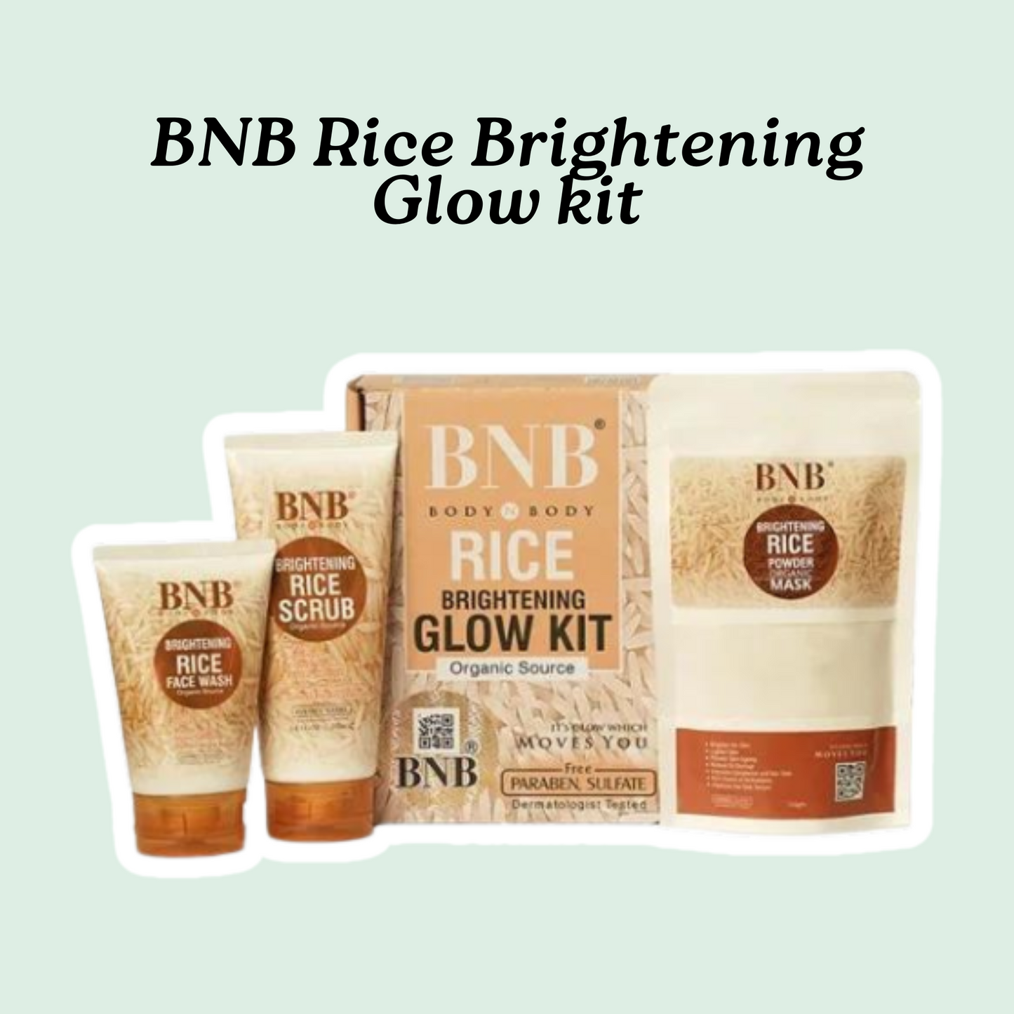 BNB Rice Brightening Glow kit