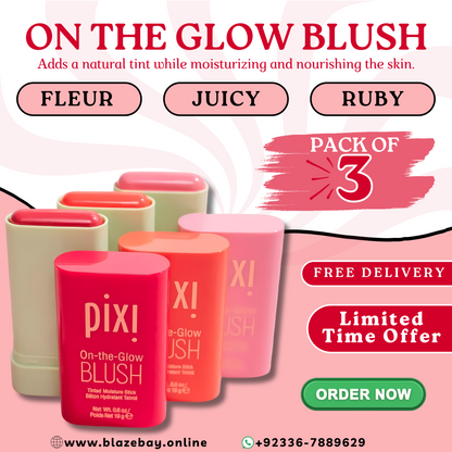 💖 Pixi On-the-Glow Blush Stick | PACK OF 3💖